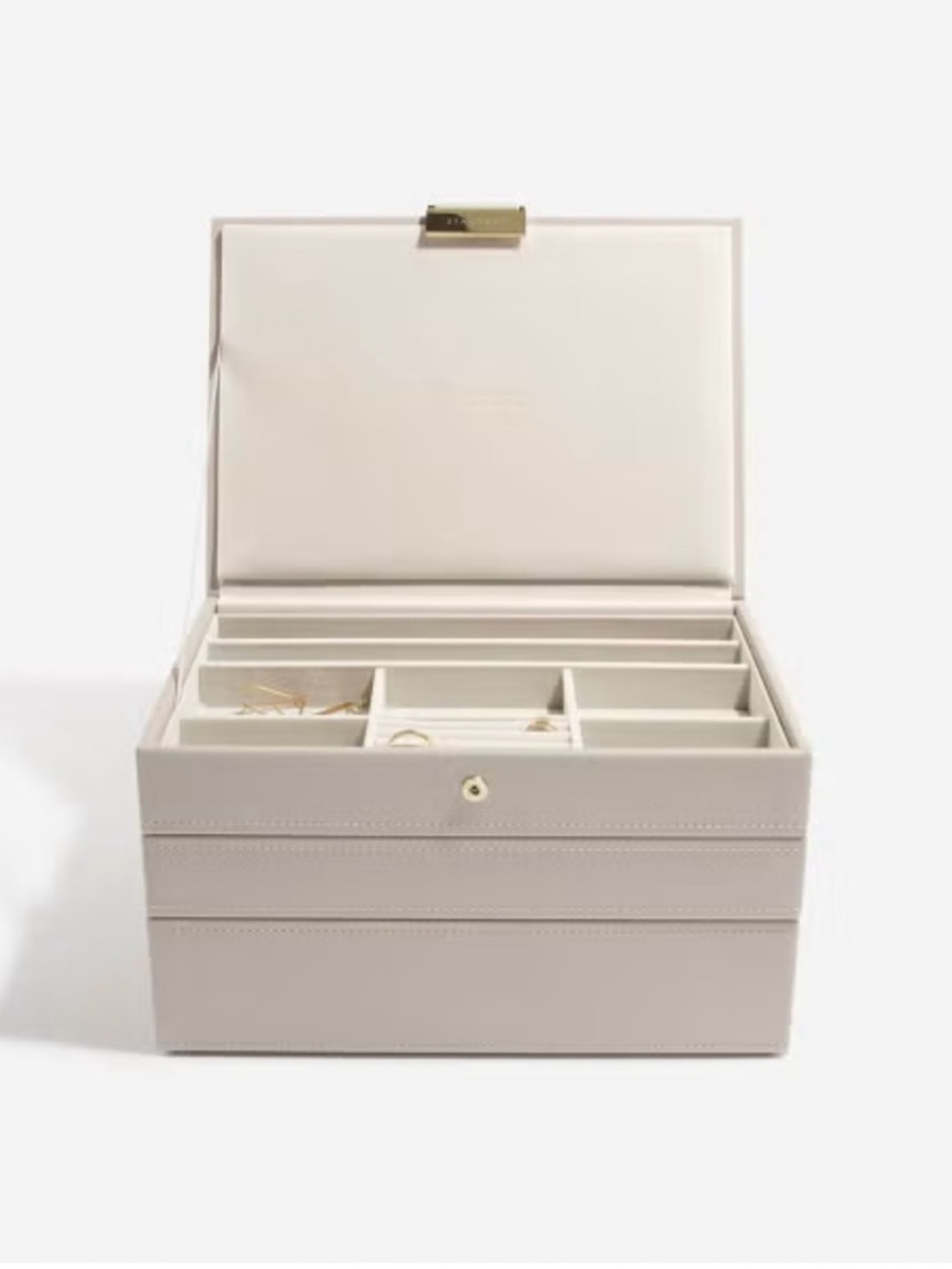 Blush Stackers Jewelry Organizer Box with Multi-Compartment Storage